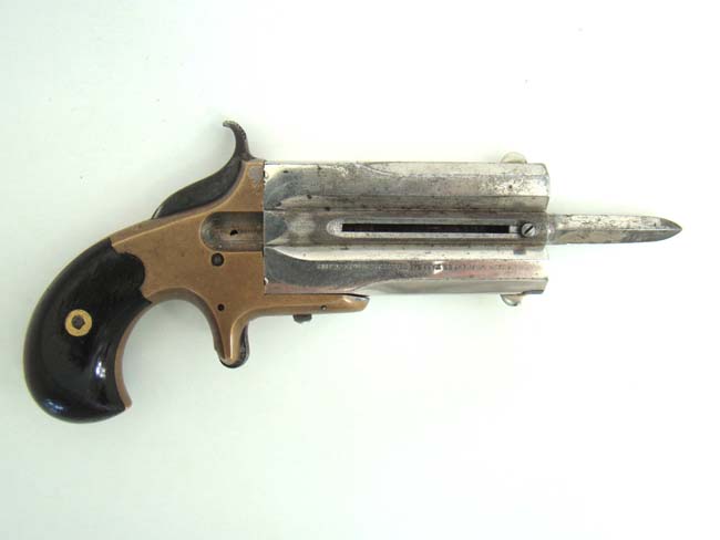 A Superb Frank Wesson Large Frame Double Barrel Pistol with Sliding Dagger c. 1870 — image 2